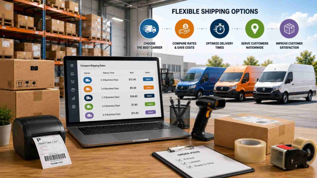 shipping company for seller fulfilled amazon prime